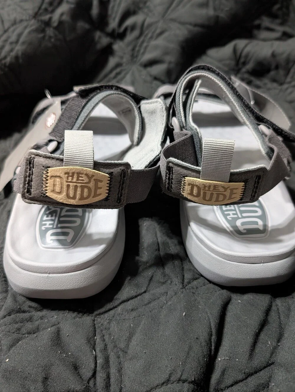 NWT- Hey Dude Carson Sport Mode Sandals - Black/Grey Men's Size 9